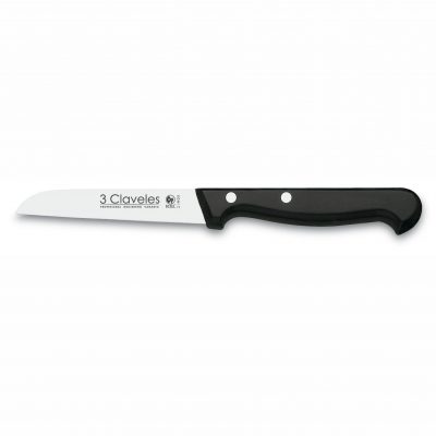 3 Claveles Cuchillo Jamonero, Alveolado, Acero Inoxidable-(29cm), Mango Pom  Negro, 29 cm : : Belleza