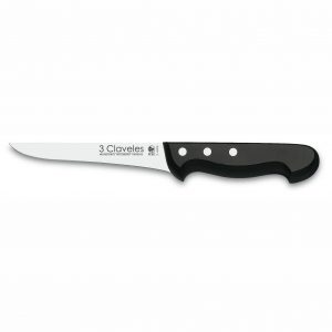 Cuchillalia - Cuchillo Deshuesar 15cm 6" Línea POM - 3 Claveles 996 Mango negro