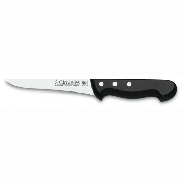 Cuchillalia – Cuchillo Deshuesar 15cm 6″ Línea POM – 3 Claveles 996 Mango negro