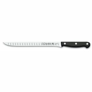 Cuchillalia - Cuchillo Jamonero Alveolado 3 Claveles 1111 UNIBLOCK de 24cm