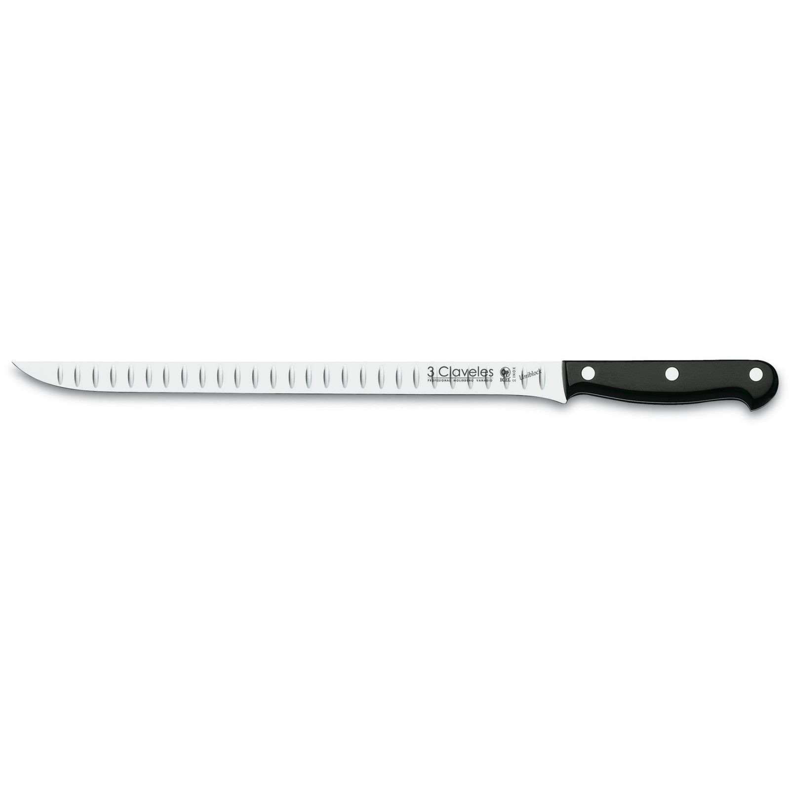 Cuchillo jamonero profesional de la marca 3 Claveles ®