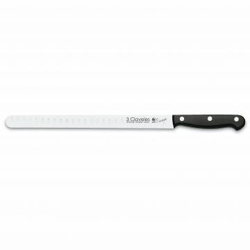 Cuchillalia – Cuchillo Jamonero / Salmonero Alveolado 3 Claveles 1140 UNIBLOCK de 30cm
