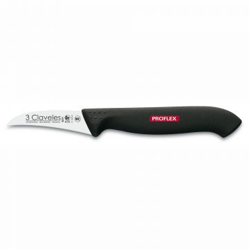 Cuchillalia – 3 Claveles Proflex 8291 – Cuchillo Mondador Curvo 6cm 2.5″ mango negro