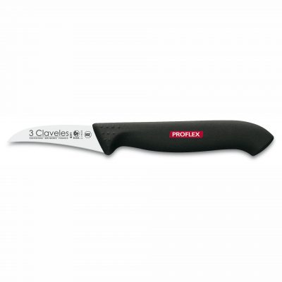 Cuchillalia - 3 Claveles Proflex 8291 - Cuchillo Mondador Curvo 6cm 2.5" mango negro