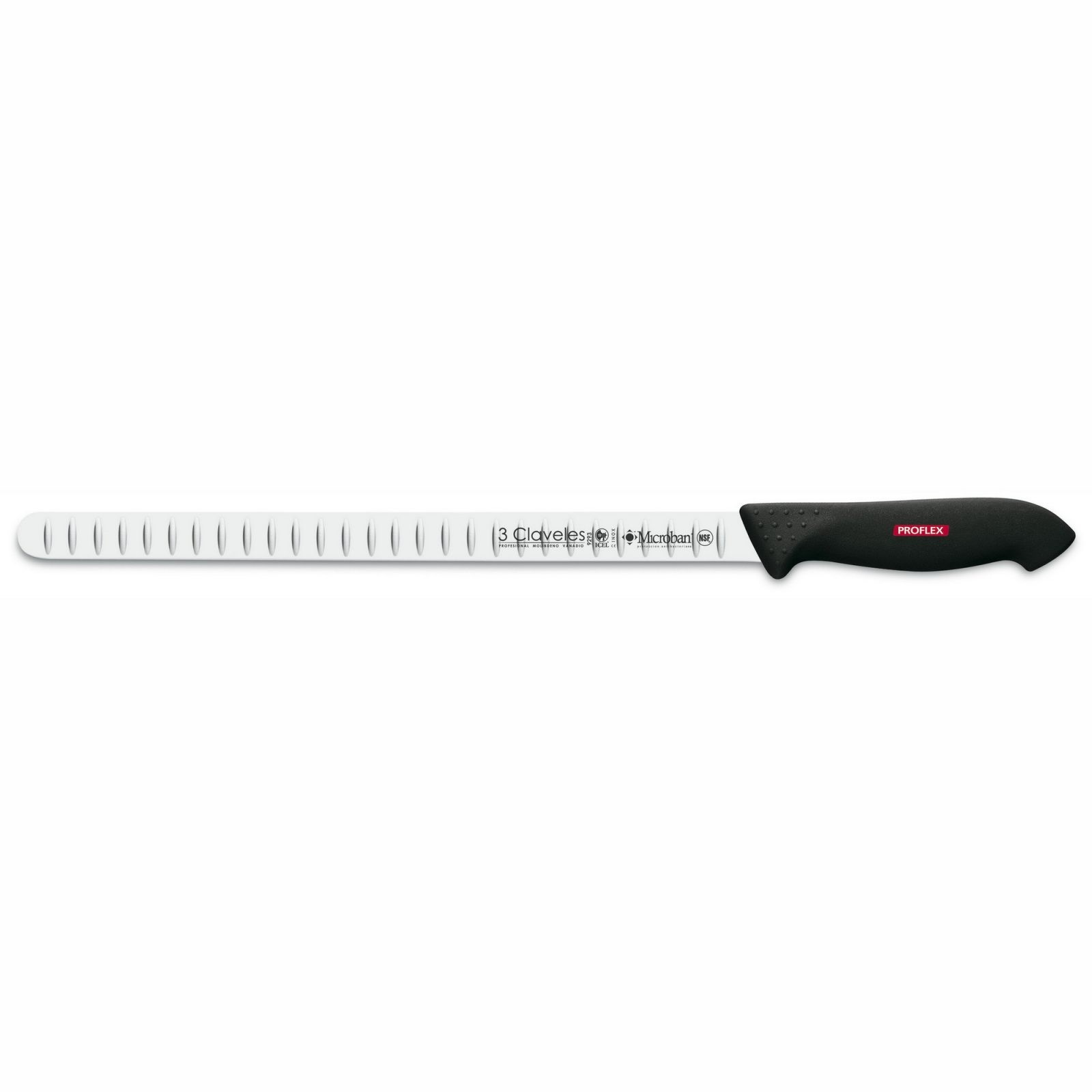 Cuchillo salmonero alveolado 3 Claveles Proflex 8293 de 30 cm Cuchillalia