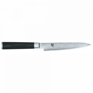 Cuchillo Santoku Shun Classic kai 18 cm. hoja alveolada. Muy afilado