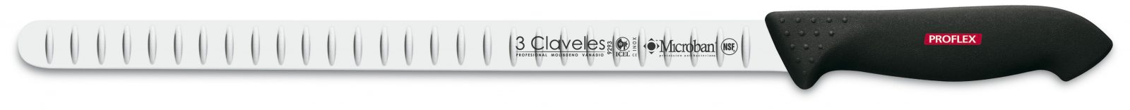 Cuchillo Salmón Alveolado 30cm 12" Línea PROFLEX - 3 Claveles 08293
