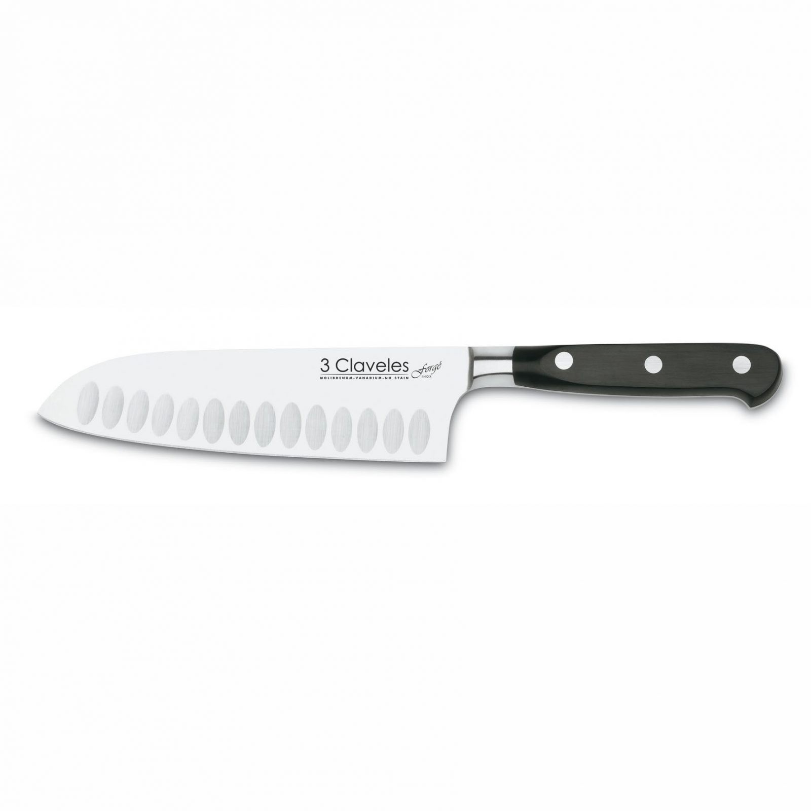 3 Claveles Cuchillo Santoku Alveolado Uniblock 18 cm