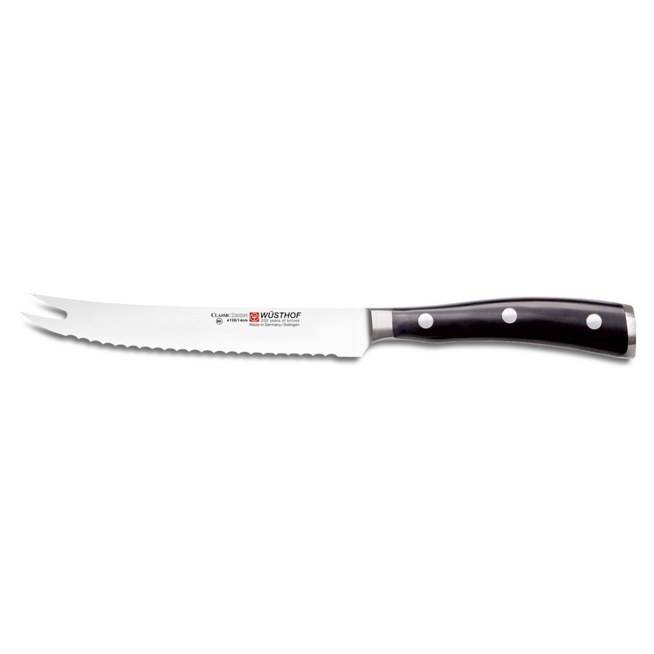 Cuchillo para queso y tomate de 14 cm - Wüsthof Classic Ikon 4136/14