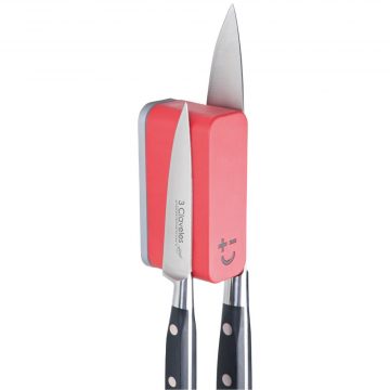 Bisbell 17215 – Soporte Magnético Goma – Soft Touch Rojo (max. 2 cuchillos)