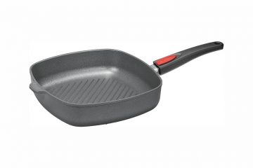 WOLL 1628-1IL - Sartén-Parrilla Cuadrada Acanalada de Titanio para Inducción de 28x28cm