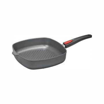 WOLL 1628-1IL – Sartén-Parrilla Cuadrada Acanalada de Titanio para Inducción de 28x28cm