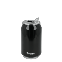 Lata Isotérmica color Negra de 330 ml con boquilla abatible - Metaltex 899771