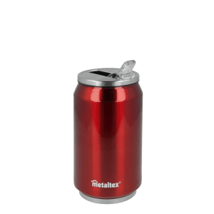 Lata Isotérmica color Roja de 330 ml con boquilla abatible - Metaltex 899771