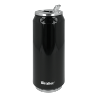 Lata Isotérmica color Negra de 500 ml con boquilla abatible - Metaltex 899772