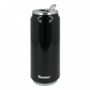 Lata Isotérmica color Negra de 500 ml con boquilla abatible – Metaltex 899772