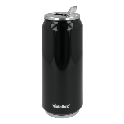 Lata Isotérmica color Negra de 500 ml con boquilla abatible - Metaltex 899772
