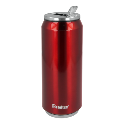 Lata Isotérmica color Roja de 500 ml con boquilla abatible - Metaltex 899772