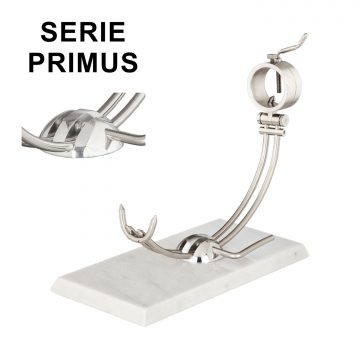 Soporte jamonero Afinox Serie PRIMUS “PR-MB” con base de Marmol Blanco y cabezal giratorio