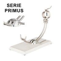 Soporte jamonero Afinox Serie PRIMUS "PR-SB" con base de Silestone Blanco NO Estelar y cabezal giratorio