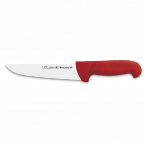 3 Claveles 8036 - Cuchillo-Carnicero - Mango Proflex Rojo - 18 cm