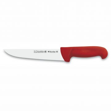 3 Claveles 8037 – Cuchillo-Carnicero – Mango Proflex Rojo – 20 cm