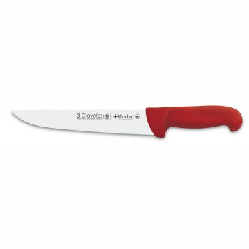 3 Claveles 8039 – Cuchillo-Carnicero – Mango Proflex Rojo – 26 cm