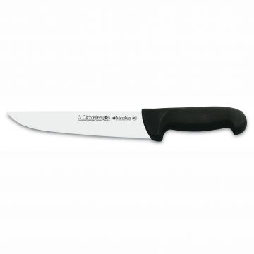 3 Claveles 8072 – Cuchillo-Carnicero – Mango Proflex Negro – 24 cm