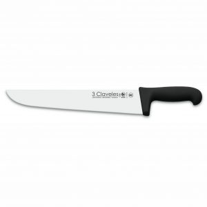 Cuchillo de Carnicero 3 Claveles 1288 de 30 cm con mango negro de polipropileno esterilizable a 135ºC