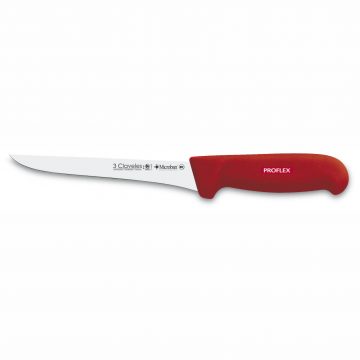 3 Claveles 8141 – Cuchillo Deshuesar PROFLEX 15cm – Mango Rojo