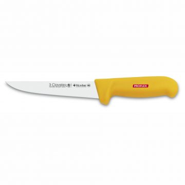 3 Claveles 8161 – Cuchillo Deshuesar Ancho PROFLEX 18cm – Mango Amarillo