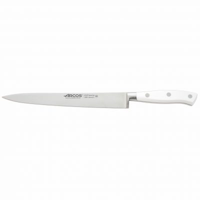 Cuchillalia - Arcos Riviera 233024 - Cuchillo fileteador flexible de 200mm mango BLANCO