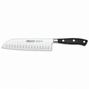 Cuchillo Jamonero alveolado Arcos Riviera 25 cm negro - Ganivetería Roca