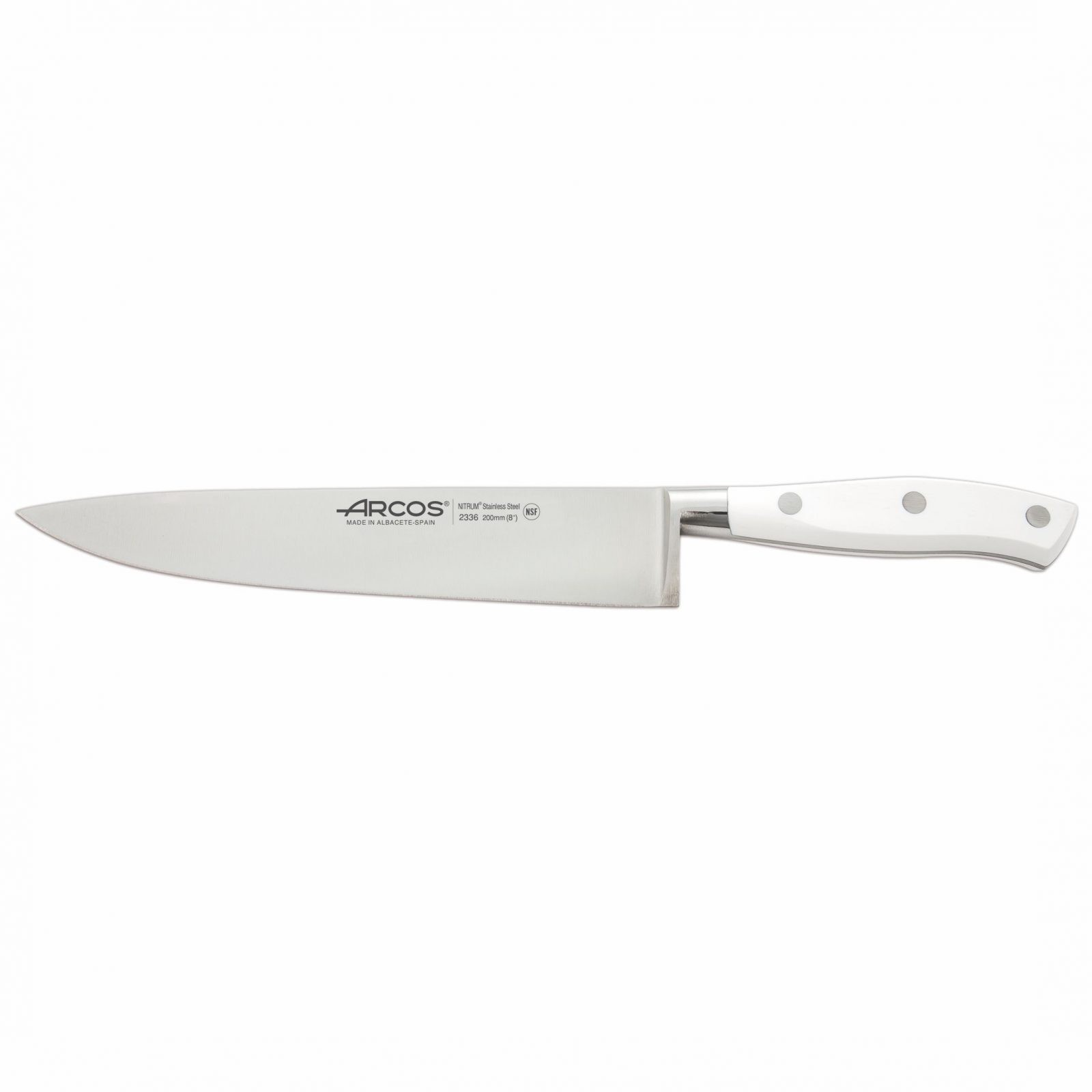 Cuchillo de mesa 11cm mango blanco genova Arcos