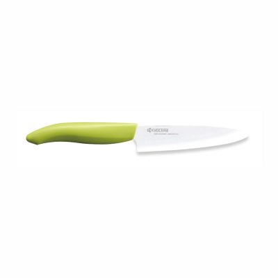 Cuchillalia – KYOCERA FK-130WH-GR – Cuchillo para Filetear de cerámica de 130 mm – Mango Verde – Hoja Blanca