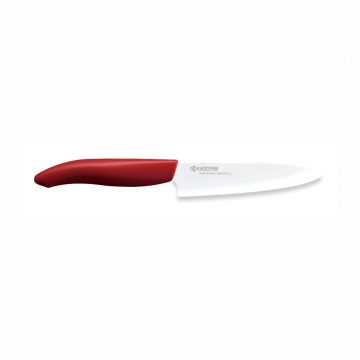 Cuchillalia – KYOCERA FK-130WH-RD – Cuchillo para Filetear de cerámica de 130 mm – Mango Rojo – Hoja Blanca