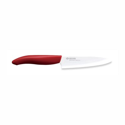 Cuchillalia – KYOCERA FK-130WH-RD – Cuchillo para Filetear de cerámica de 130 mm – Mango Rojo – Hoja Blanca