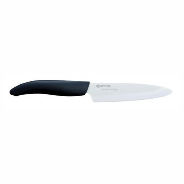 Cuchillo de cerámica de 11 cm Kyocera FK-110WH-BK – Mango Negro – Hoja Blanca – Cuchillalia