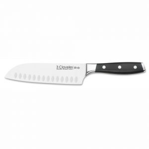 Cuchillalia - Cuchillo Santoku de 18 cm - 3 Claveles Toledo 1536