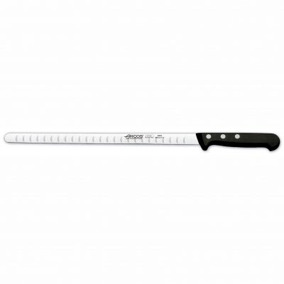 Cuchillo Jamonero alveolado Arcos Riviera 25 cm negro - Ganivetería Roca