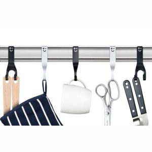 Ganchos metálicos para colgar utensilios de la cocina en las barras magnéticas - Bisbell 17222 y 17223