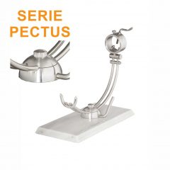 Soporte jamonero Afinox Serie PECTUS "PE-MB" con base de Marmol Blanco y cabezal giratorio