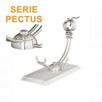 Soporte jamonero Afinox Serie PECTUS “PE-MB” con base de Marmol Blanco y cabezal giratorio