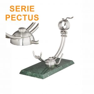 Soporte jamonero Afinox Serie PECTUS "PE-MV" con base de Marmol Verde y cabezal giratorio