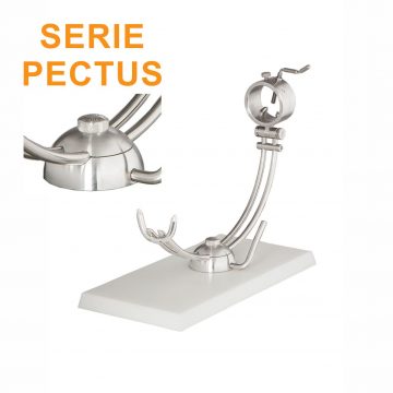 Soporte jamonero Afinox Serie PECTUS “PE-PB” con base de Polietileno Blanco y cabezal giratorio