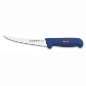 3 Claveles 8178 - Cuchillo Deshuesar Curvo PROFLEX 15cm - Mango Azul