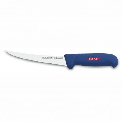 3 Claveles 8178 - Cuchillo Deshuesar Curvo PROFLEX 15cm - Mango Azul