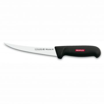 3 Claveles 8180 – Cuchillo Deshuesar Curvo Flexible PROFLEX 15cm – Mango Negro