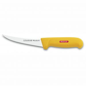 3 Claveles 8184 - Cuchillo Deshuesar Curvo Semi-Flexible PROFLEX 13cm - Mango Amarillo