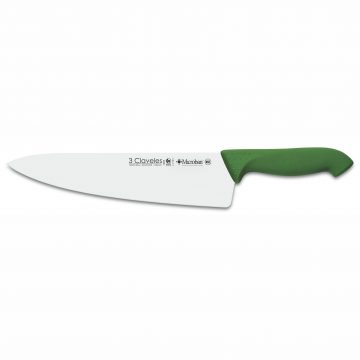 3 Claveles Proflex 8264 – Cuchillo Cocinero mango verde 25cm 10″ – Cuchillalia